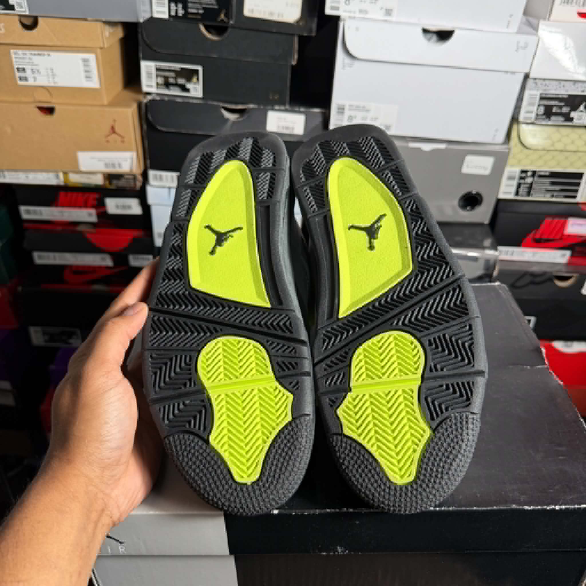 Jordan 4 Neon - Size 10 Mens - Preowned  - OG All