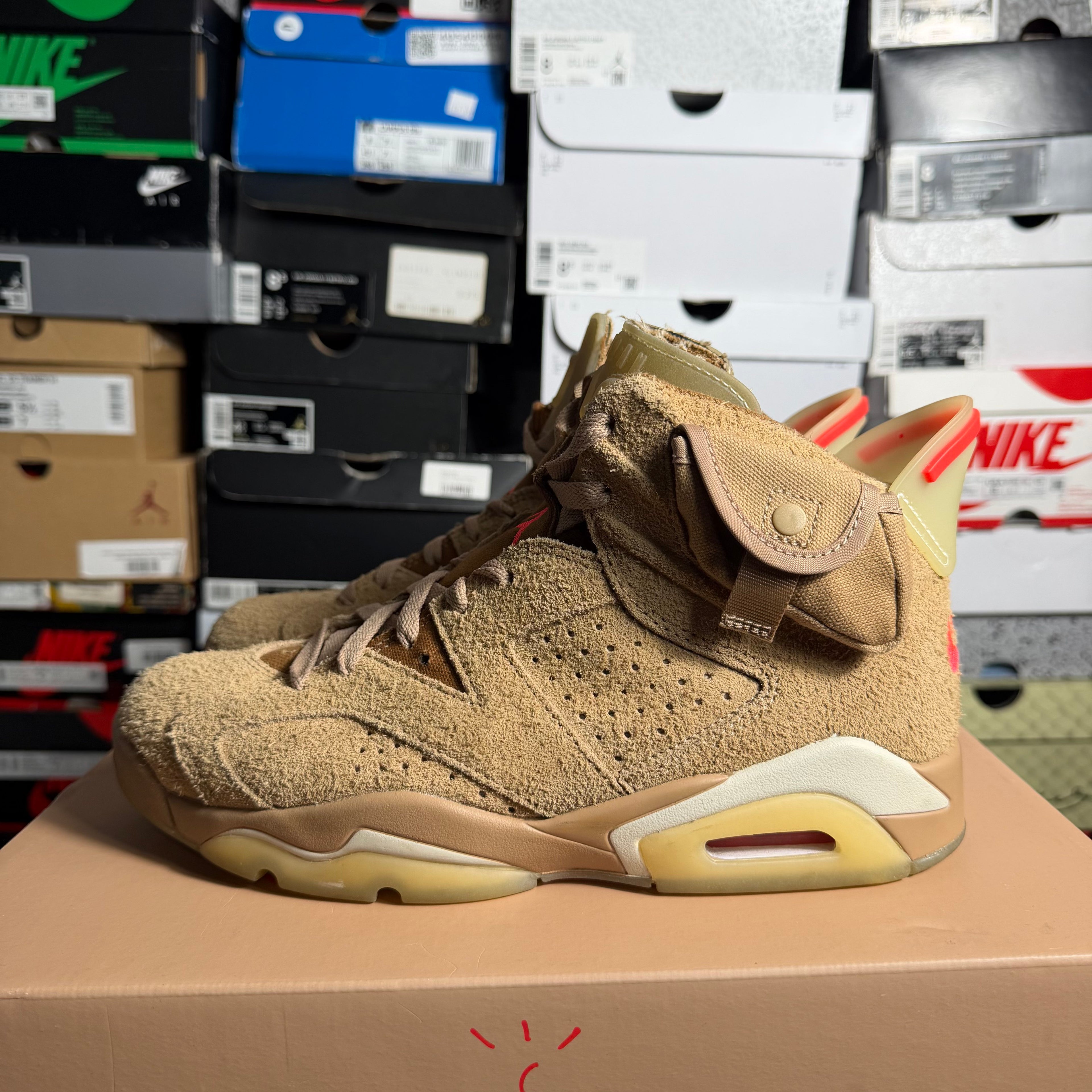 Jordan 6 Travis Scott British Khaki - Size 8 Mens - Preowned OG All