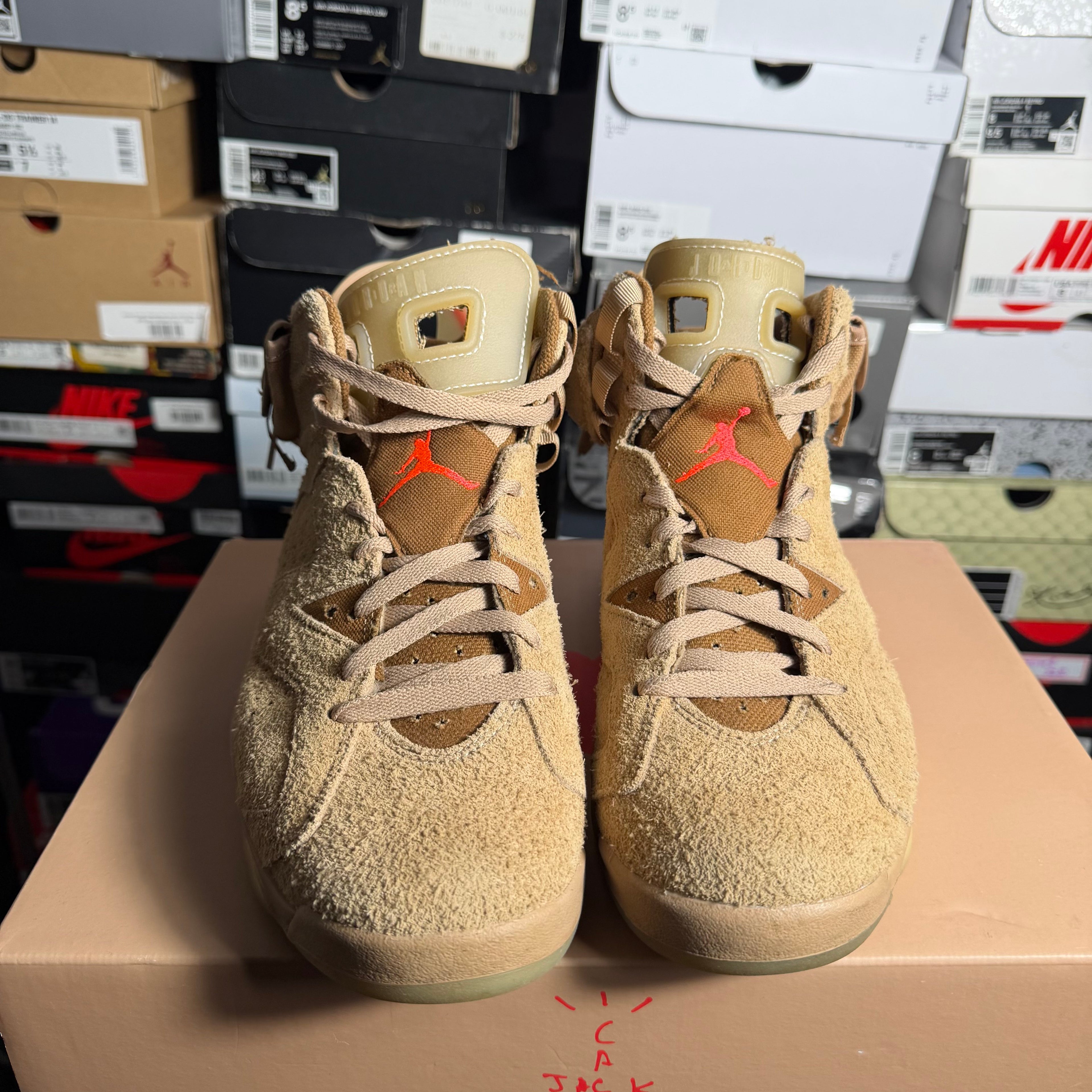 Jordan 6 Travis Scott British Khaki - Size 8 Mens - Preowned OG All